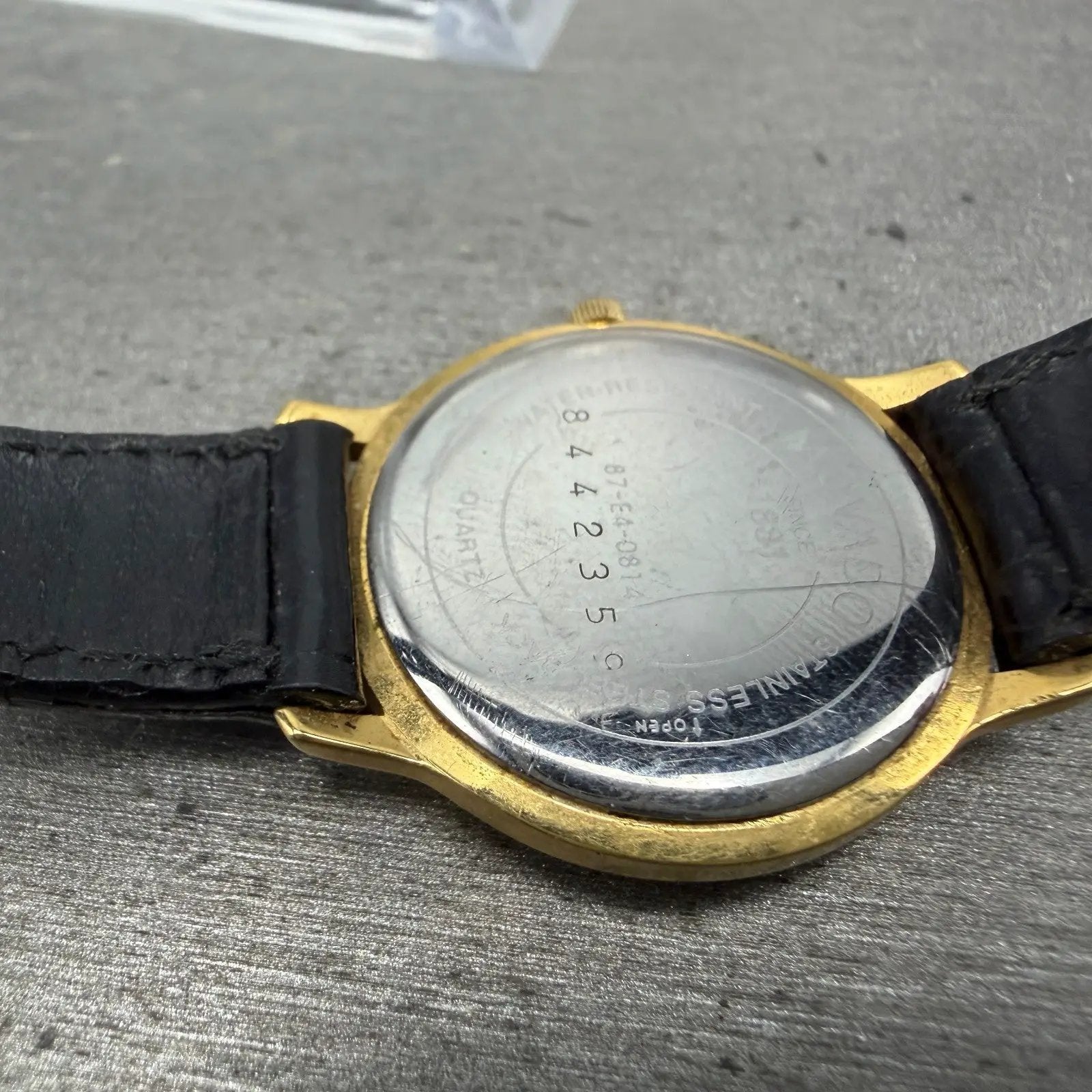 Movado Museum Watch Women 26mm Black dial Gold Tone 87-EA-0814 New Battery VTG9