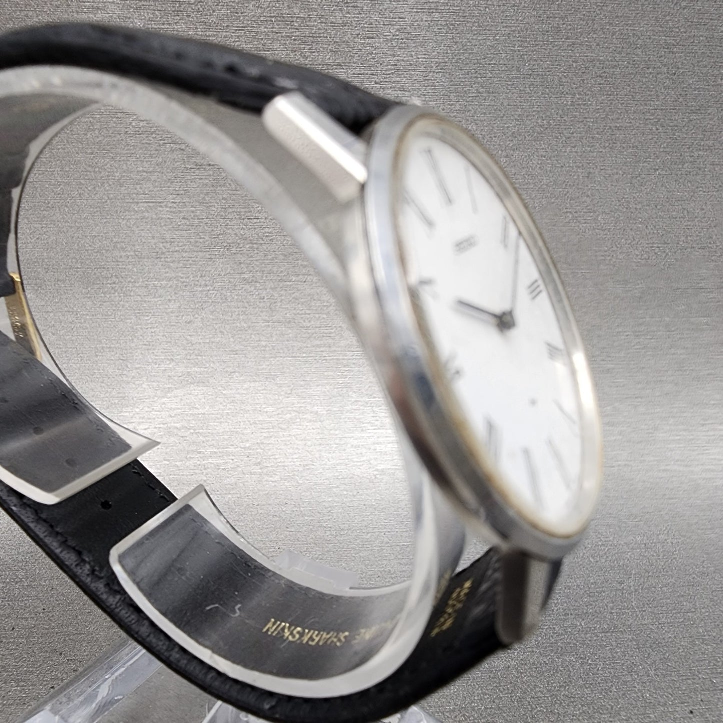 Seiko Watch Men 34mm White Dial Silver Tone Round 22200430 Manual Runs3