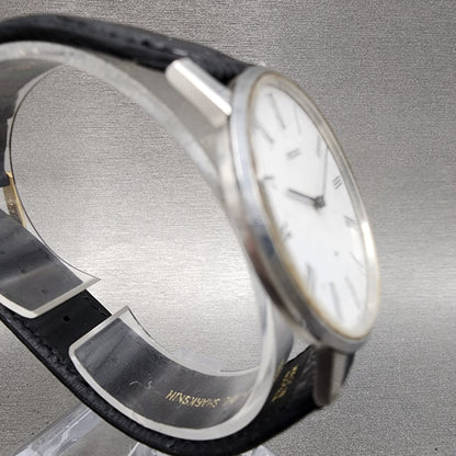 Seiko Watch Men 34mm White Dial Silver Tone Round 22200430 Manual Runs3