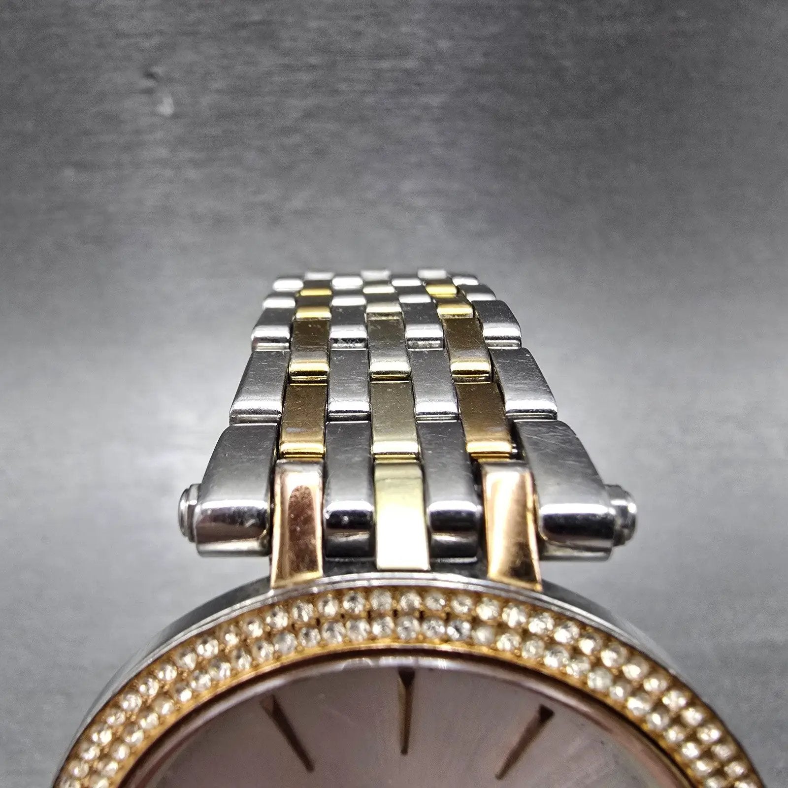 Michael Kors Darci Watch Women 39mm Silver Dial Two Tone MK-3203 New Battery JHJ3