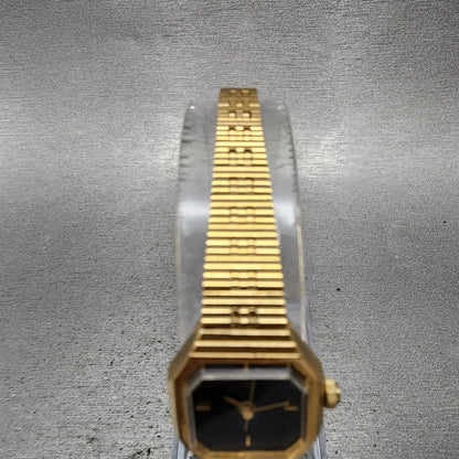 Citizen Seven Watch Women 18mm Black Dial Gold Tone 2030069072 New Battery4