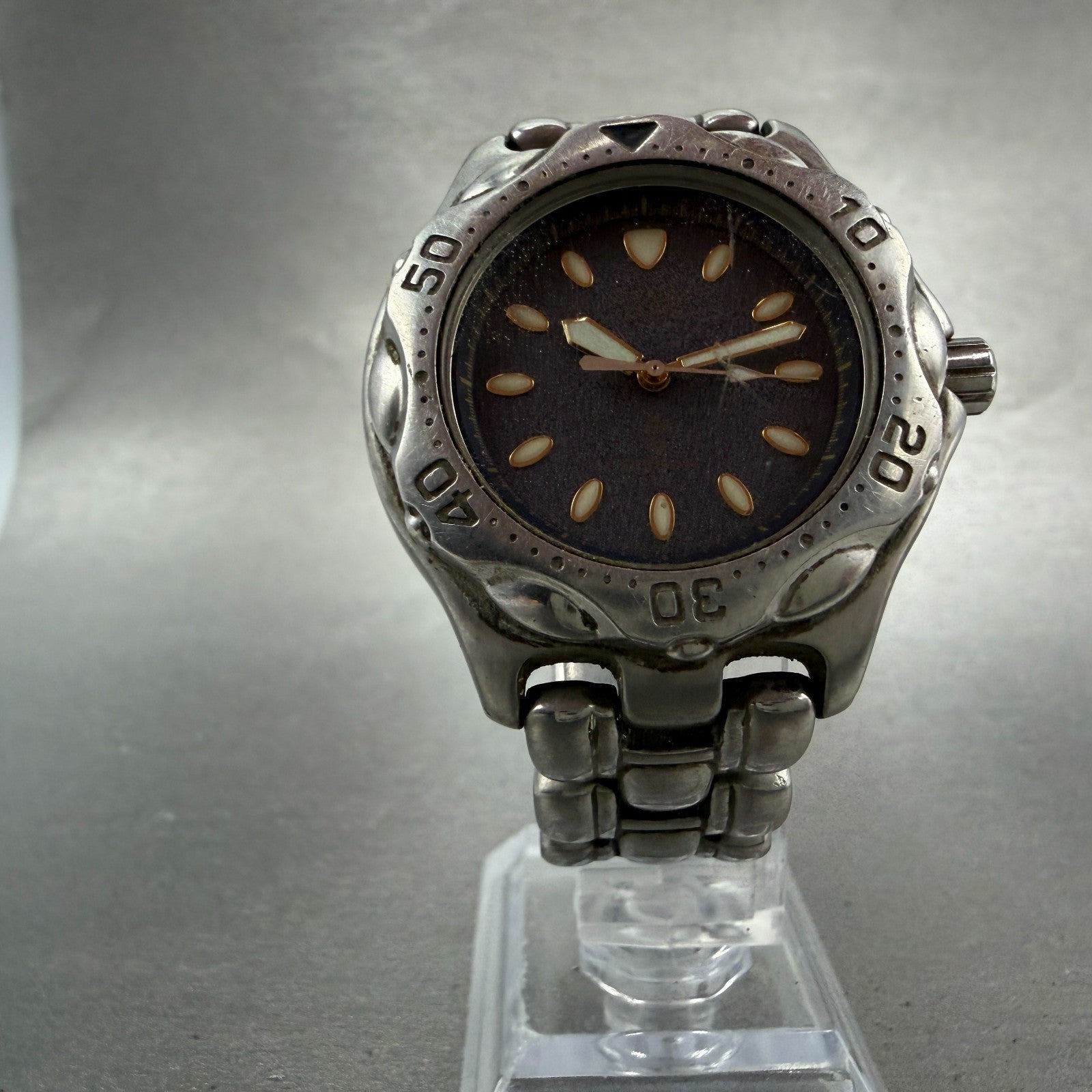 Seiko Alba Sefaire Dive Watch Men 38mm Blue Dial Steel Round V701-1Y59 New Batt5