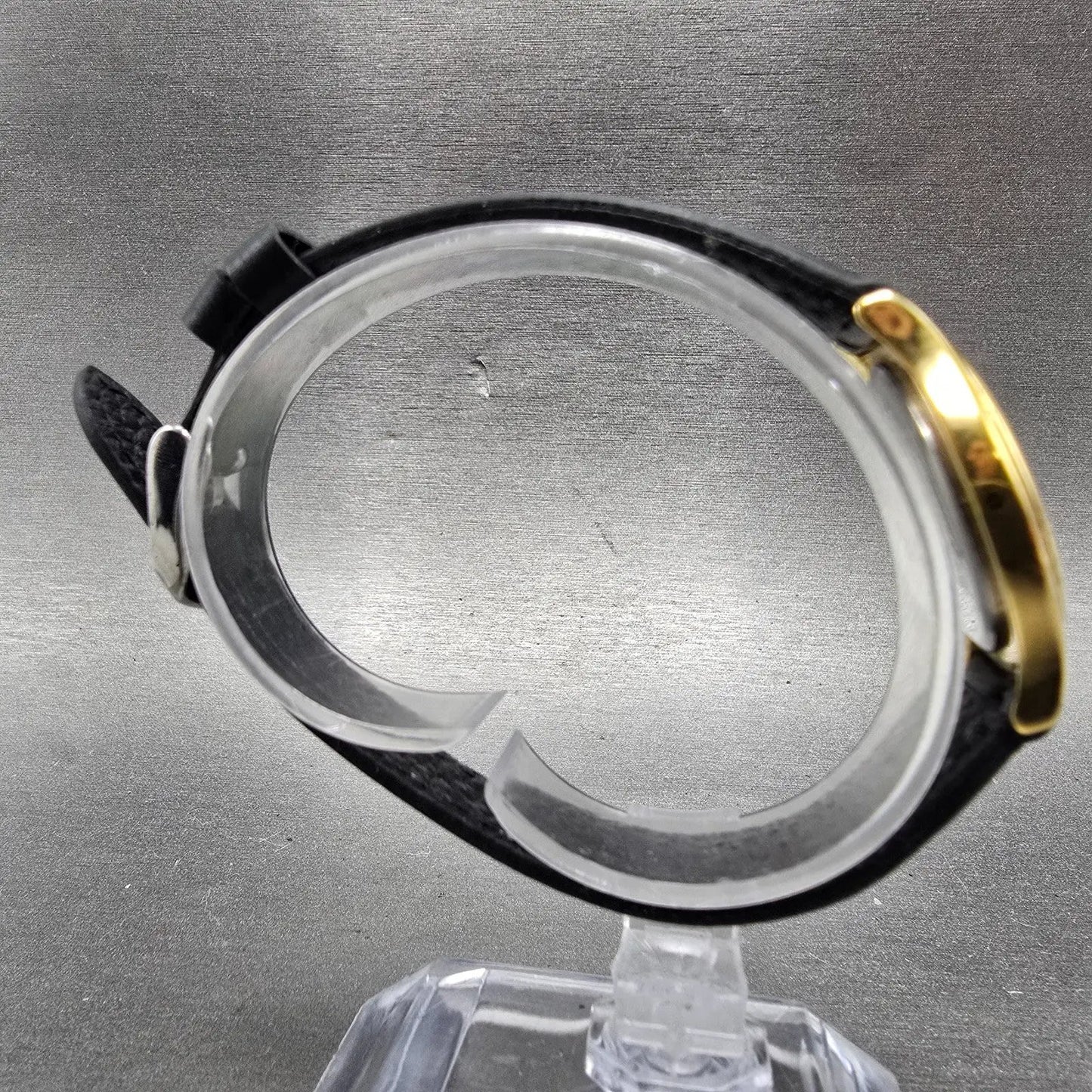 Movado Museum Watch Women 28mm Black Dial Gold Tone Round 87 E4 0823 New Battery8