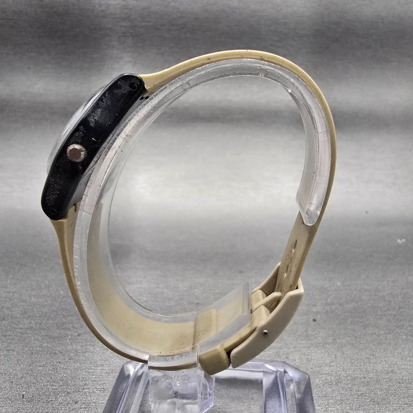 Swatch BLACK PEARL Watch Women 24mm Black Dial Black Tone Round LB114 New Batt6