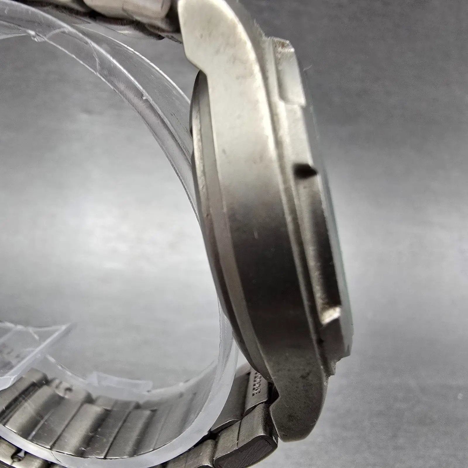 Seiko Alba Epsilon Watch Men 36mm Gray Dial Titanium Daydate V14J-0A10 Runs3