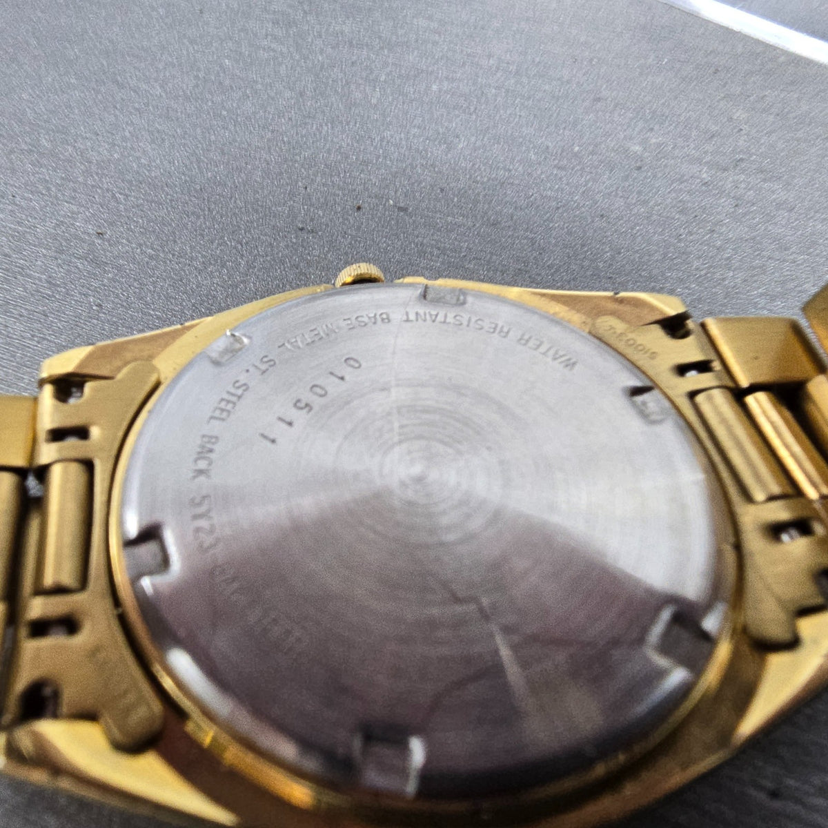 Seiko President Watch Men 35mm Gold Dial Gold Tone Daydate 5Y23-8A69 New Batt HH9