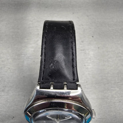 Swatch IRONY Feature Steel Watch Men Black Dial Steel DaydateYGS737 New Battery4