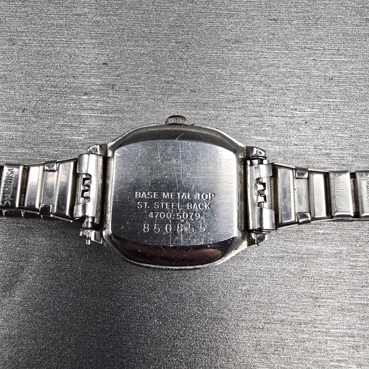 Seiko Watch Women 21mm Blue Dial Silver Tone Rectangle 4700-5079 New Battery JP10