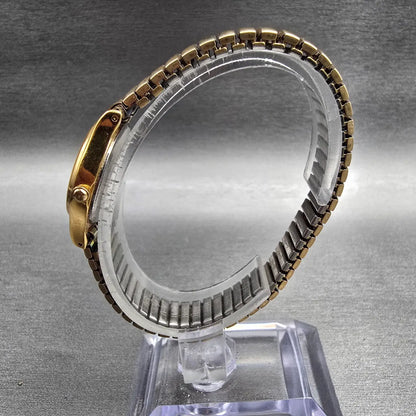 Seiko Watch Women 23mm Gold Dial Gold Tone Round 1N01-0F50 New Battery Vintage6