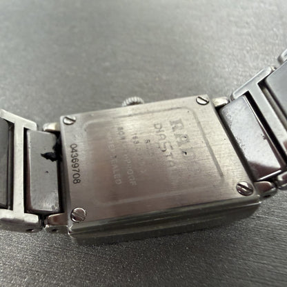 Rado Jubile Tank Watch Women 18mm Silver Dial Ceramic Diamond Bezel 153.0430.39