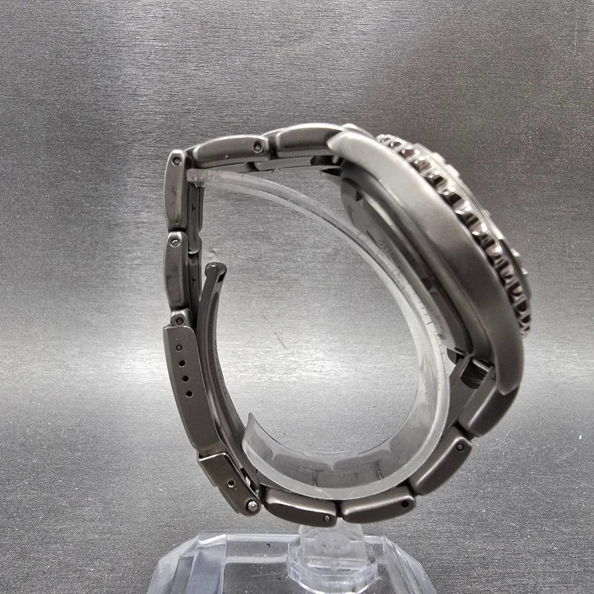 Fossil Dive Watch Men 40mm Gray Dial Titanium Chronograph Round TI-5010 New Batt8