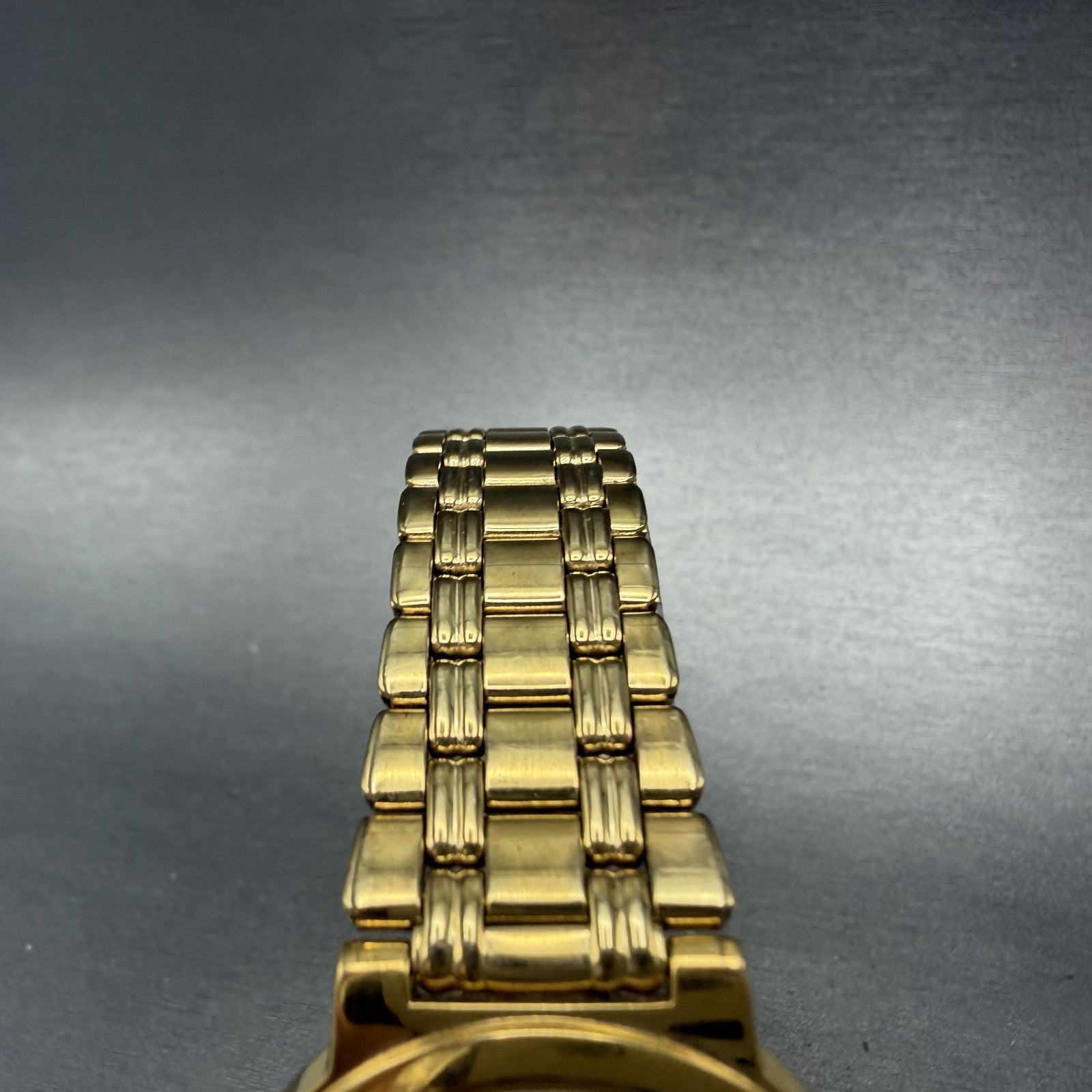 Seiko Watch Men 33mm Black Dial Gold Tone Round Vintage V701-1T79 PARTS5