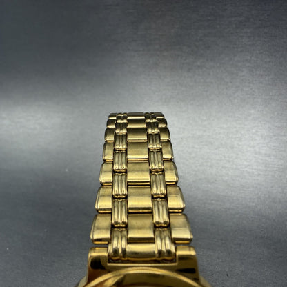 Seiko Watch Men 33mm Black Dial Gold Tone Round Vintage V701-1T79 PARTS5