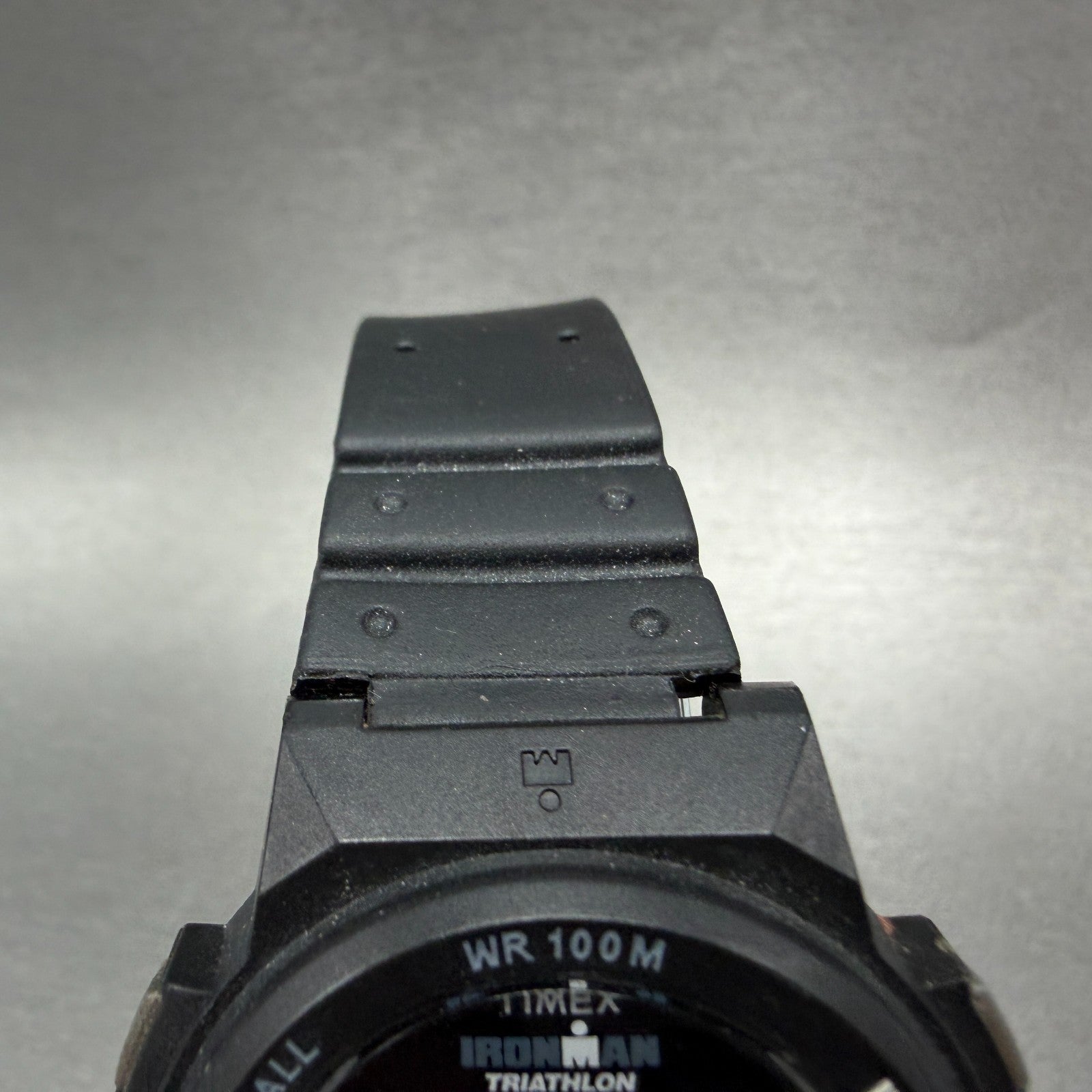 Timex Ironman Triathlon Watch Men 39mm Digital Black Alarm Chrono Round New batt4
