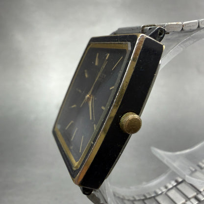 Citizen CQ Tank Watch Men 26mm Black Dial Black & Gold Tone 3630-891309 PARTS3