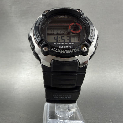 Casio Waveceptor Watch Men 48mm Digital Black Silver Alarm Chrono WVM200 NewBat5