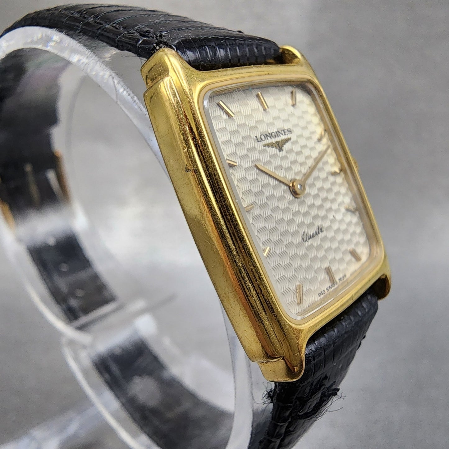Longines Tank Watch Women 20mm White Dial Gold Tone Rectangle 7026 New Battery2