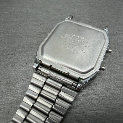 Casio AQ-230 Watch Men 30mm White Dial Silver Tone Alarm Chrono READ!!!!!!!!!!!!13