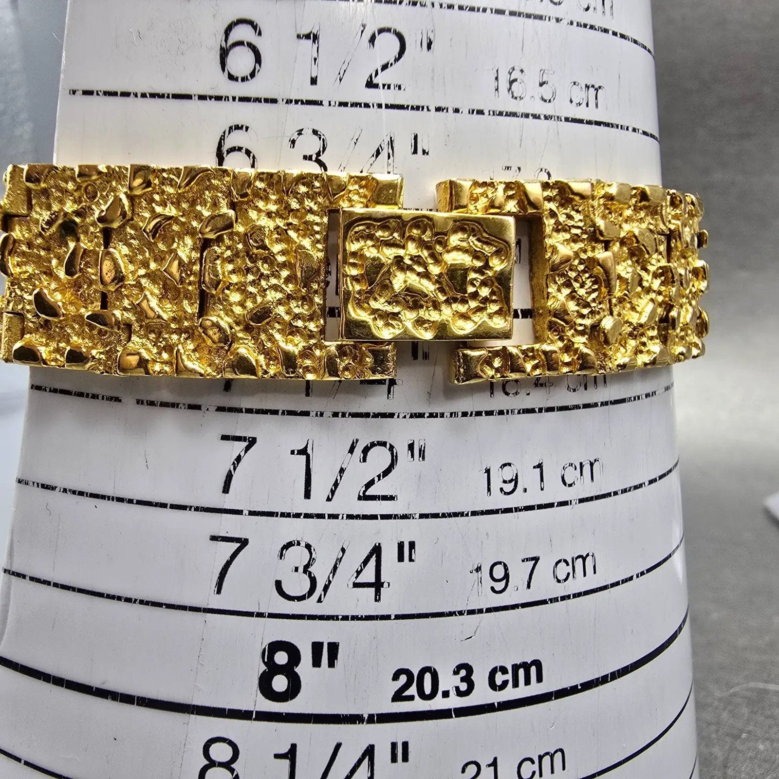 Gruen Watch Men 33mm Gold Dial Gold Nugget Case Tone New Battery Vintage10
