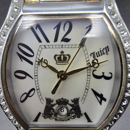 Juicy Couture Dalton Watch Women 32mm MOP Dial Two Tone Date Crystal Bezel Works2