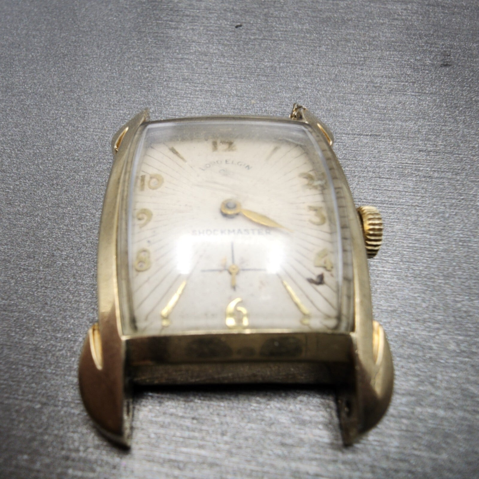 Lord Elgin Watch Men 24mm Cream Dial 14K Gold Filled Cal 713 21 jewwls PARTS3