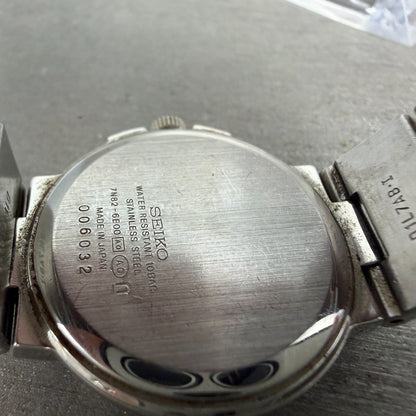 Seiko Lukia Watch Women 28mm Purple Dial Silver Tone Date 7N82-6E00 New Battery9
