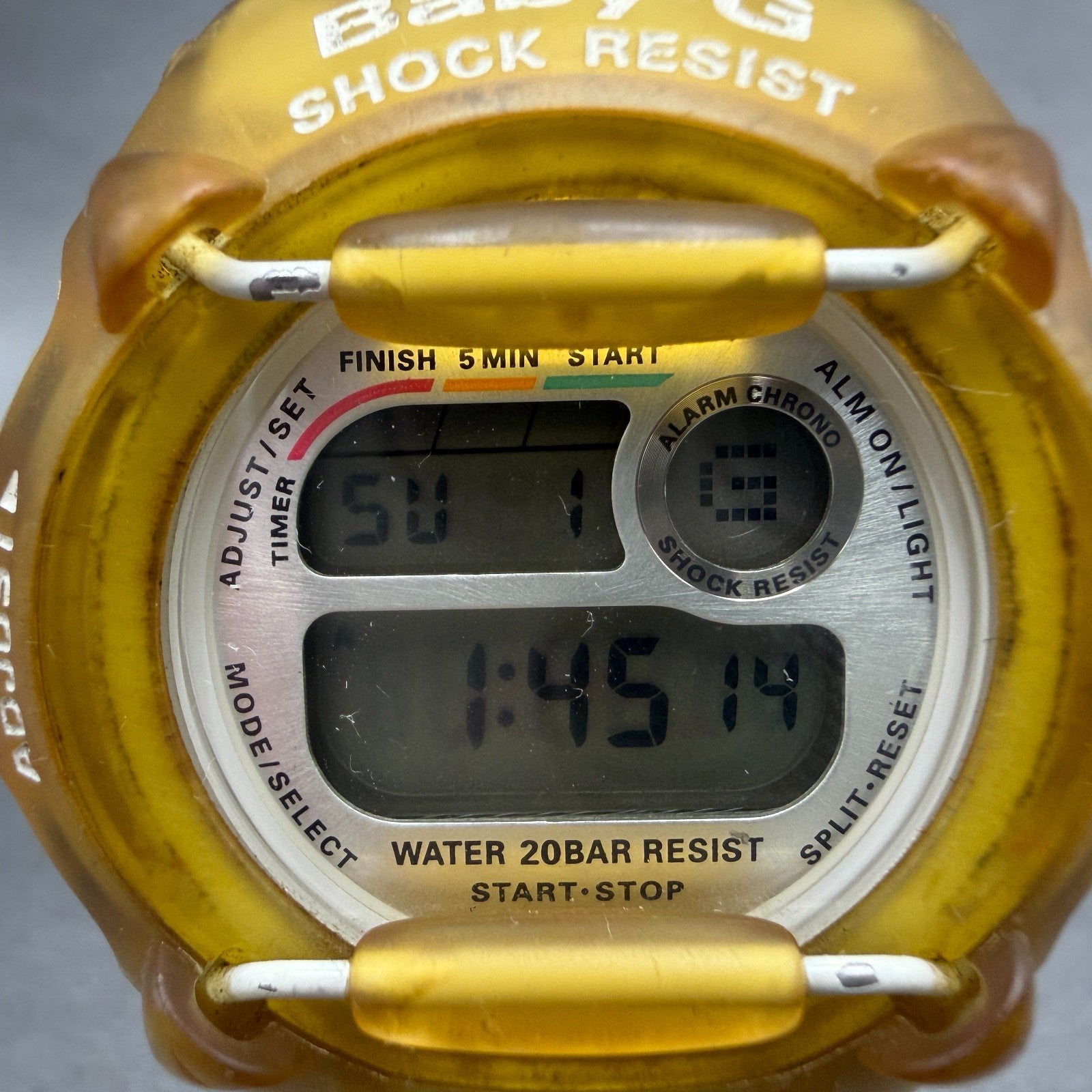 Casio Baby-G Watch Women 43mm Digital Clear Alarm Chrono BG-370 New Battery1