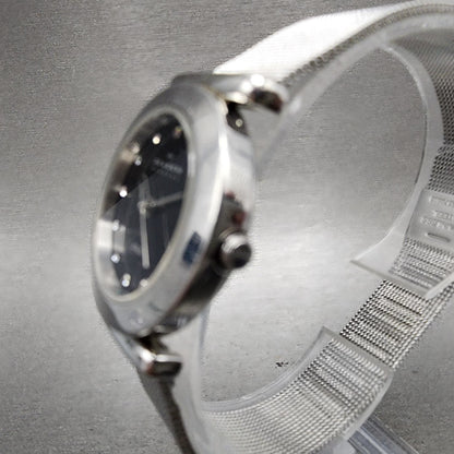 Skagen Watch Women 26mm Black Dial Silver Tone Round 107SSSBD New Battery2