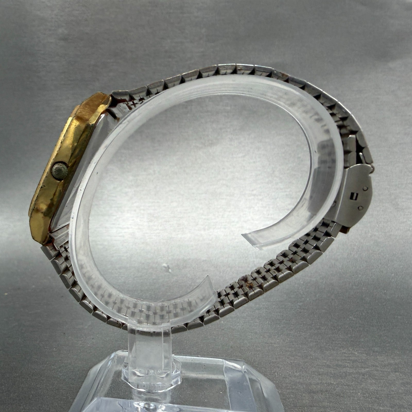 Seiko Analog Digital Watch Men 31mm Gold Tone Alarm Chrono H357-5000 PARTS7