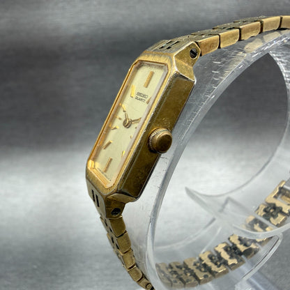 Seiko Watch Women 12mm Champagne Dial Gold Tone 1320-5029 New Battery Vintage 542
