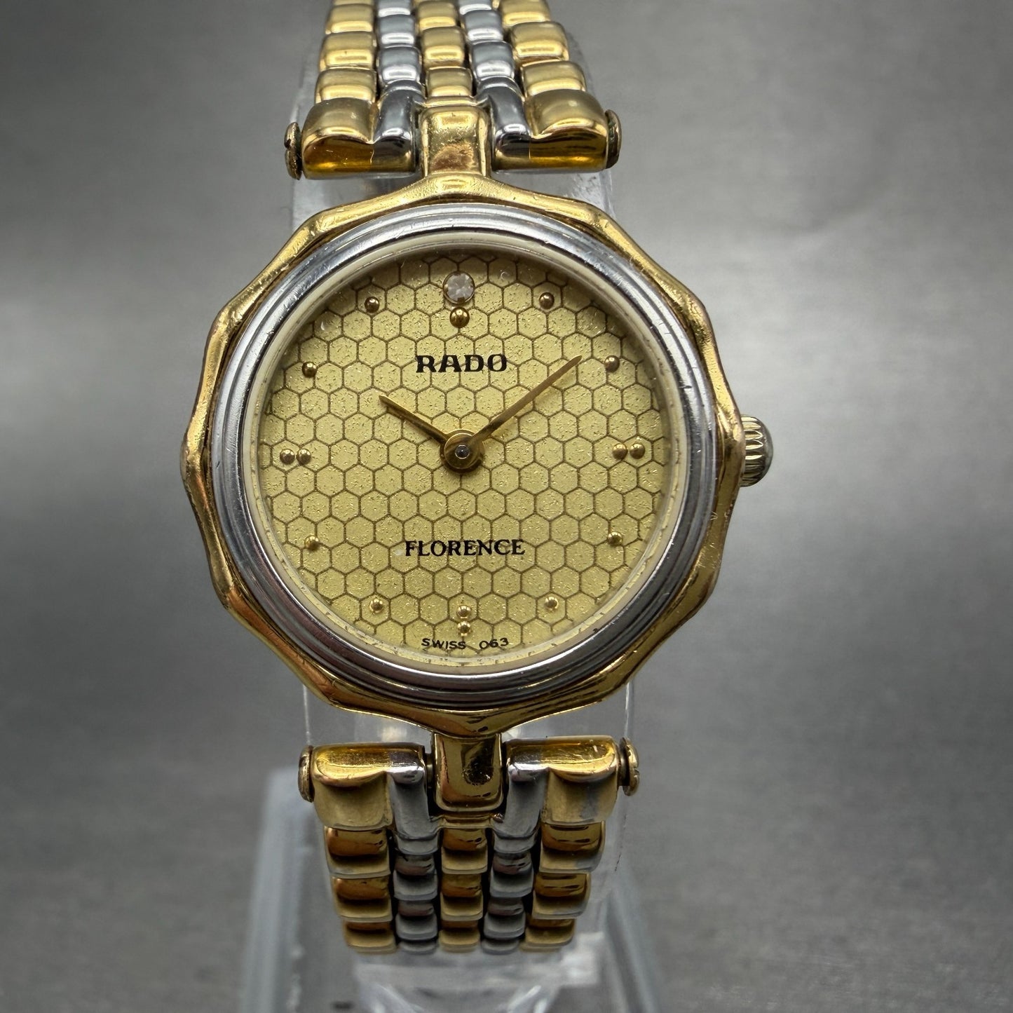 RADO Florence Watch Women 23mm Champagne Dial Two Tone 133.3661.2 New Battery0