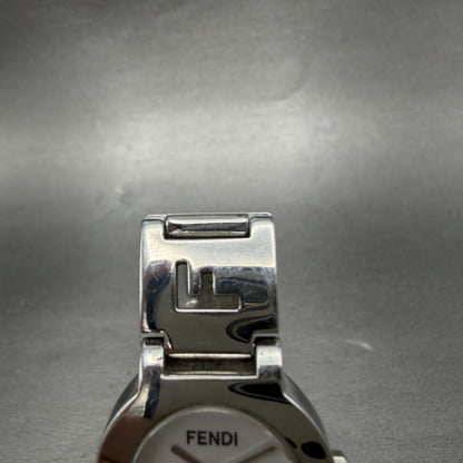 Fendi 3050L Watch Women 24mm White Dial Steel Round Swiss New Battery4