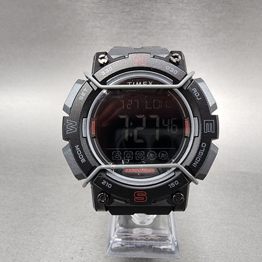 Timex Expedition Digital Watch Men 47mm Alarm Chrono Round New Battery