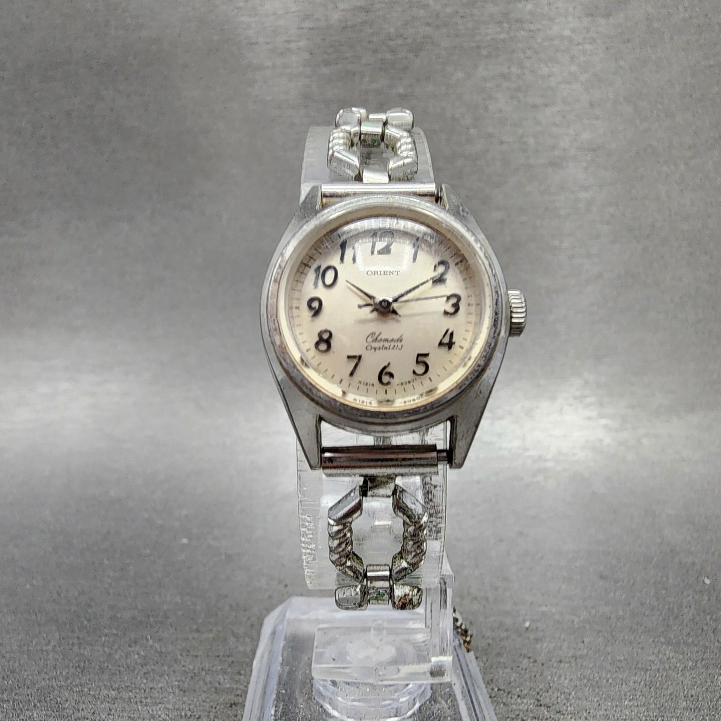 Orient Chamade Watch Women 23mm Silver Dial Silver Tone Manual E12130900 Runs5