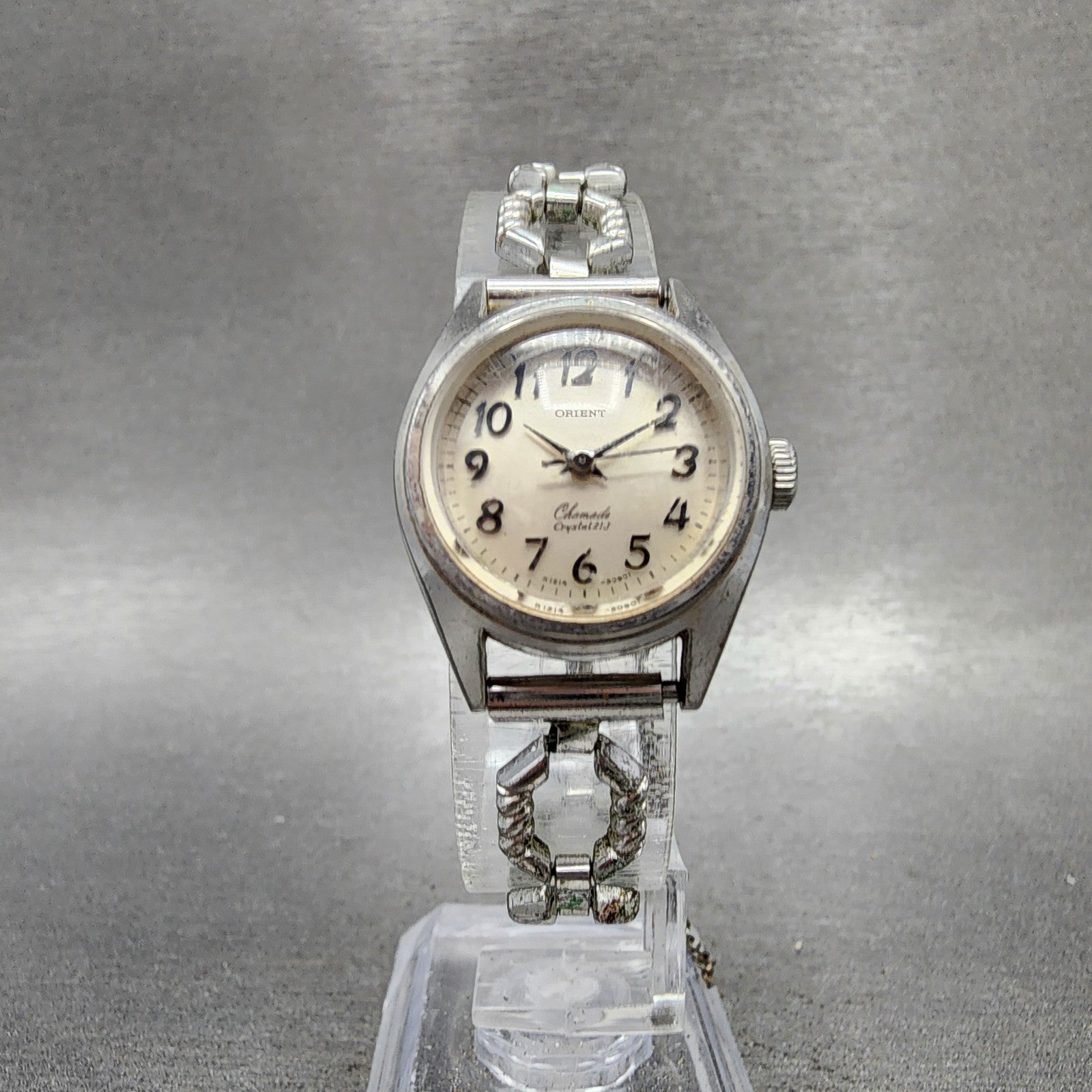Orient Chamade Watch Women 23mm Silver Dial Silver Tone Manual E12130900 Runs5
