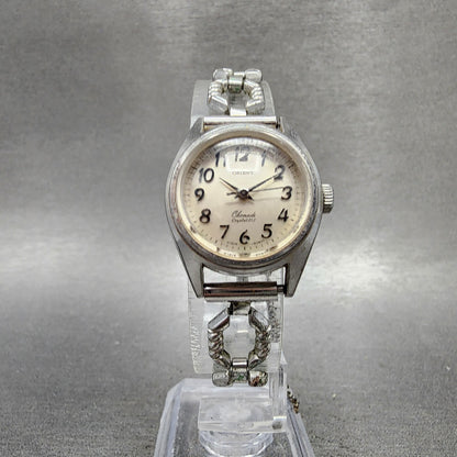 Orient Chamade Watch Women 23mm Silver Dial Silver Tone Manual E12130900 Runs5