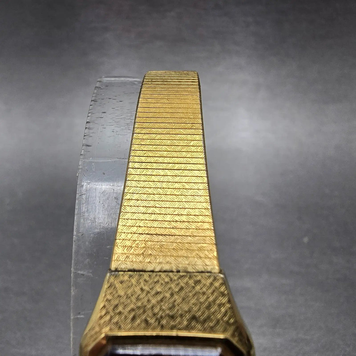 Seiko Watch Women 17mm Brown Dial Gold Tone Rectangle 2C20-5789 New Battery JP4