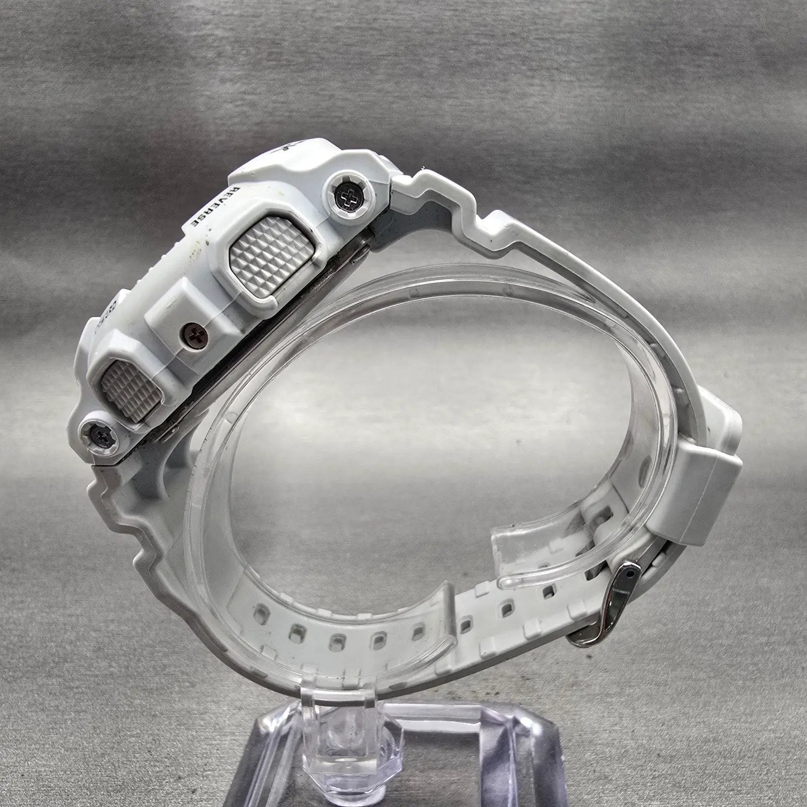 Casio G-Shock GMA-S120MF Watch Men 45mm Silver White Chronograph Alarm New Batt6