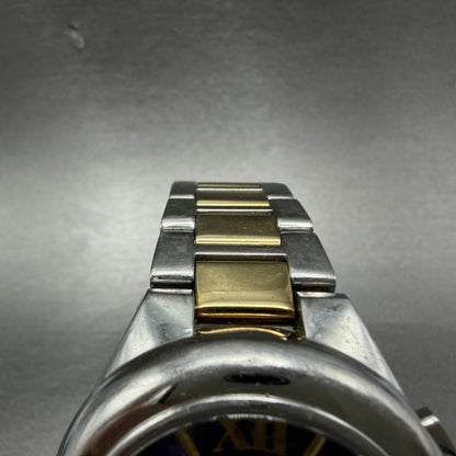 Michael Kors Camile Chrono Watch Women 43mm Blue Dial Two Tone Date MK-5758 ABC4
