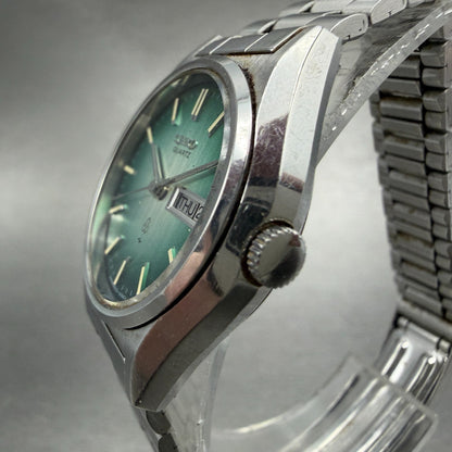 Seiko Watch Women 26mm Green Dial Silver Tone Daydate 2623-0100 New Battery2