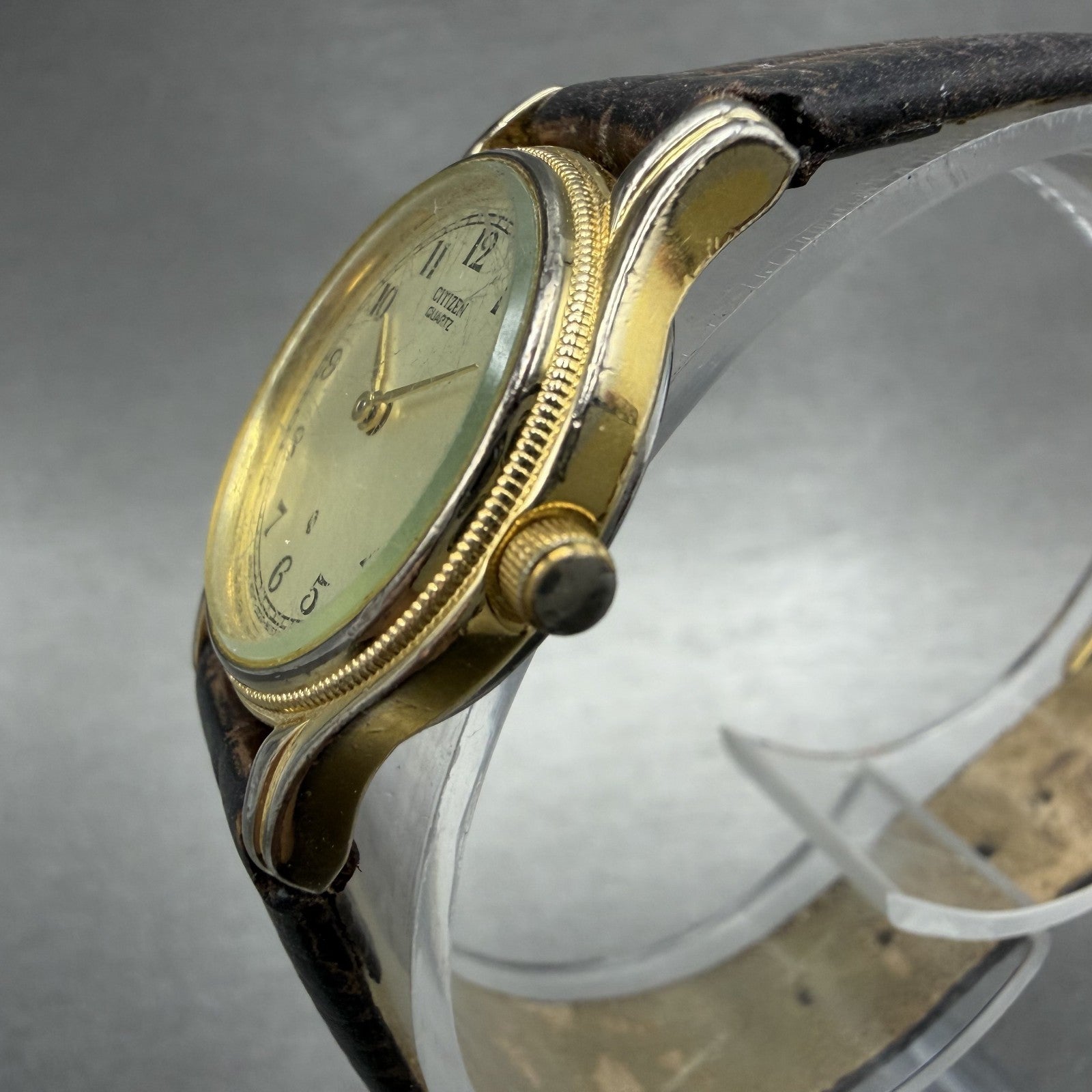 Citizen CQ Watch Women 23mm Champagne Dial Gold Tone Round 3220S32992 New Batt2