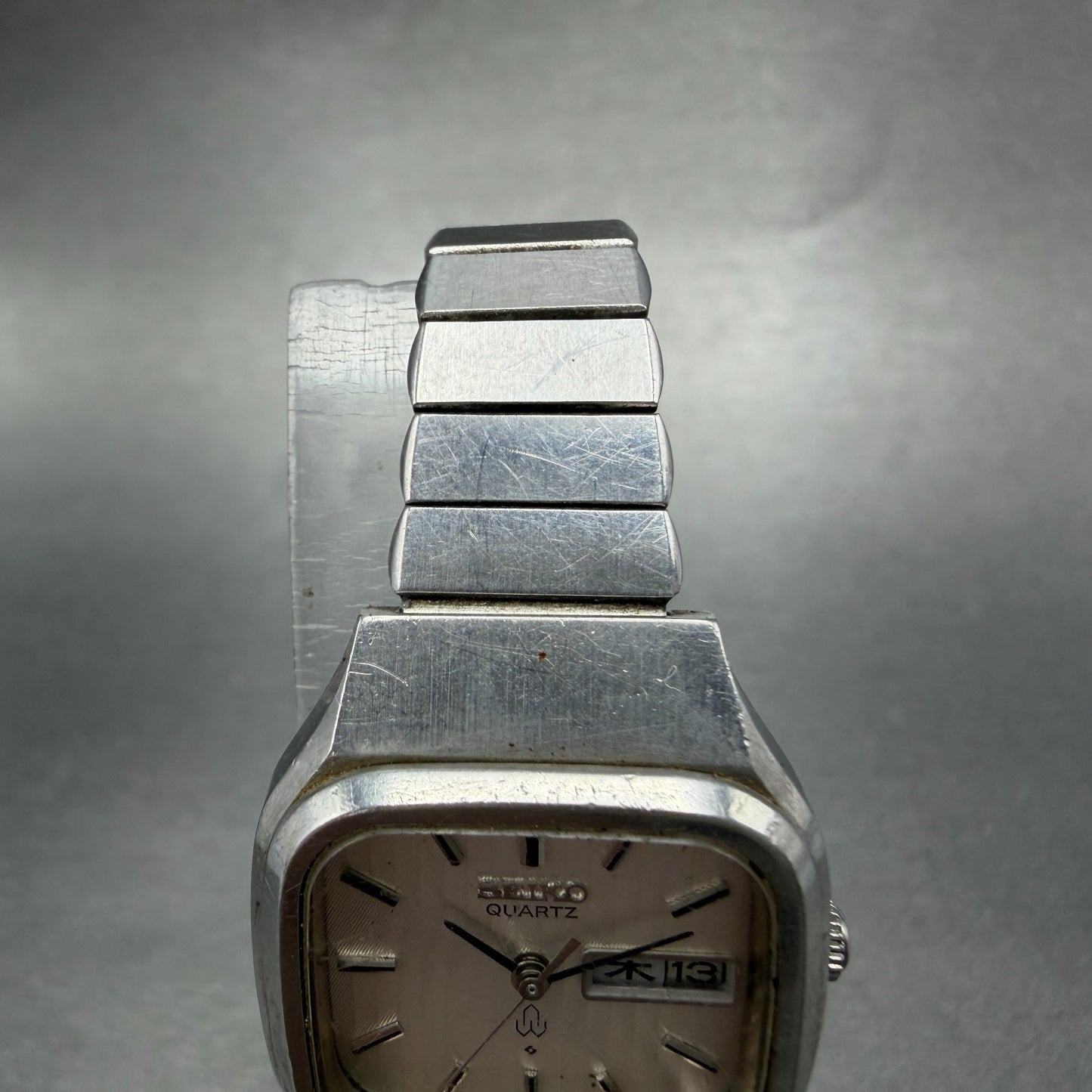 Seiko Watch Women 24mm Silver Dial Silver Tone Daydate 7903-5000 New Battery VTG4