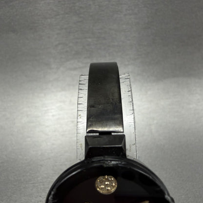 Movado Bold Bangle Watch Women 28mm MOP Dial Black Tone Round 3600775 CHIPPED!!!8