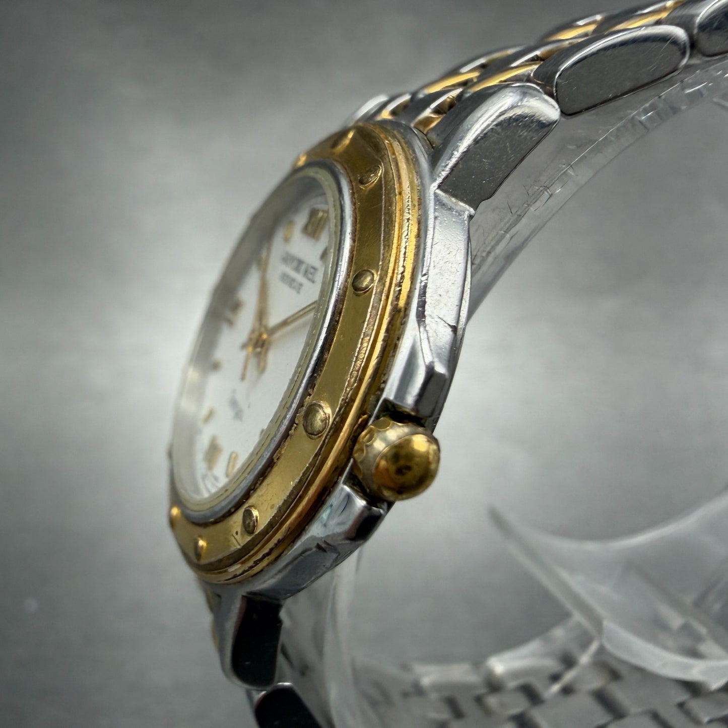 Raymond Weil Tango Watch Women 28mm White Dial Two Tone Date Round 5360 New Bat82
