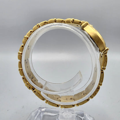 Wittnauer Watch Women Gold Tone MOP Dial Round 19mm RL8368 New Batttery
