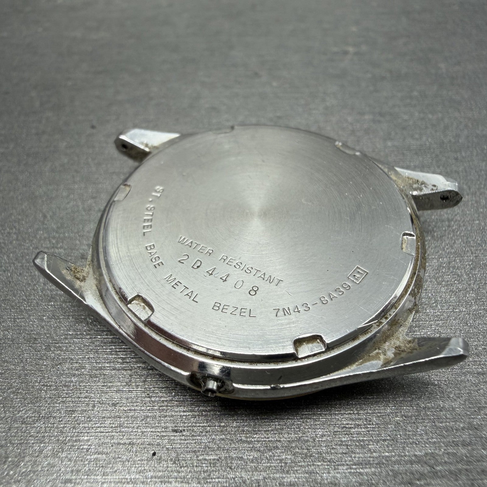 Seiko Watch Men 35mm Silver Dial Two Tone Round Daydate Vintage 7N43-8A39 PARTS11