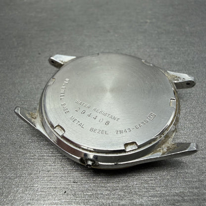 Seiko Watch Men 35mm Silver Dial Two Tone Round Daydate Vintage 7N43-8A39 PARTS11