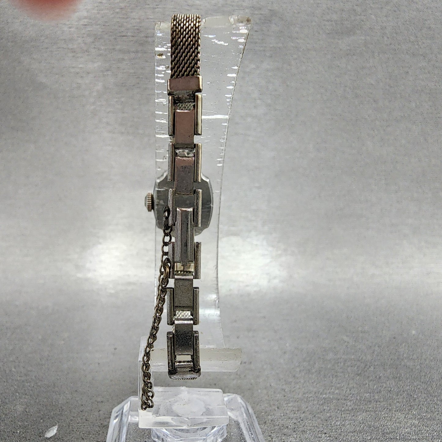 Hamilton Watch Women 14mm White Dial 10K White Gold Plated Manual Wind Runs7