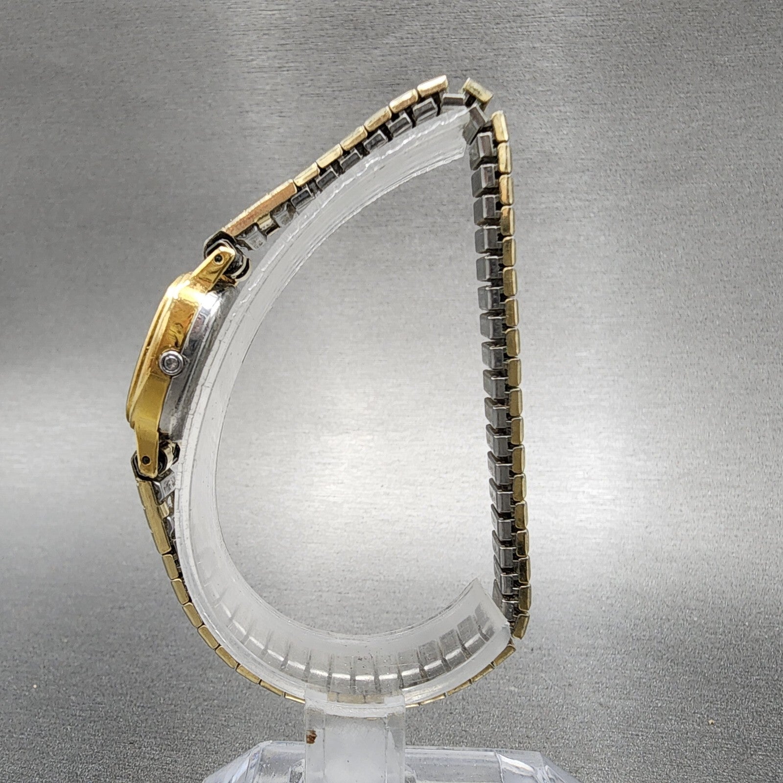 Omega De Ville Watch Women 19mm Gold Dial Gold Plated Rectangle Cal 1353 PARTS7
