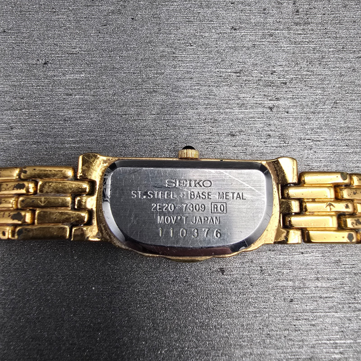 Seiko Half Moon Watch Women 14mm Black Dial Gold Diamonds Asymmetrical New Batt10